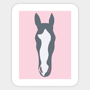 Gray Mare - Pink Square Sticker